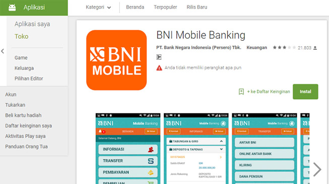 Download Aplikasi Mobile Banking BNI